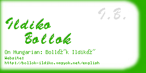 ildiko bollok business card